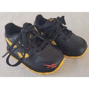 Reebok Classic Toddler Baby 4 Sneakers FW2289 Black Fierce Gold Radiant Red Rare